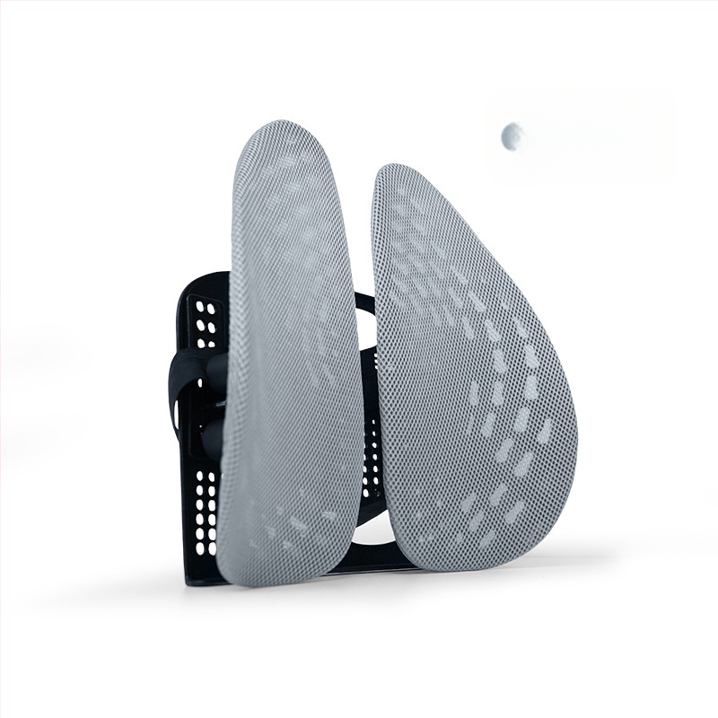 Ergonomický bedrový vankúš pre kancelársku stoličku – dýchajúca polyesterová tkanina, výplň z polyesterových vlákien, rám z polypropylénu, univerzálna kompatibilita, potlač loga