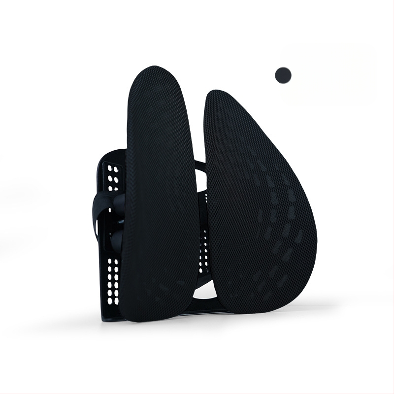 Ergonomický bedrový vankúš pre kancelársku stoličku – dýchajúca polyesterová tkanina, výplň z polyesterových vlákien, rám z polypropylénu, univerzálna kompatibilita, potlač loga