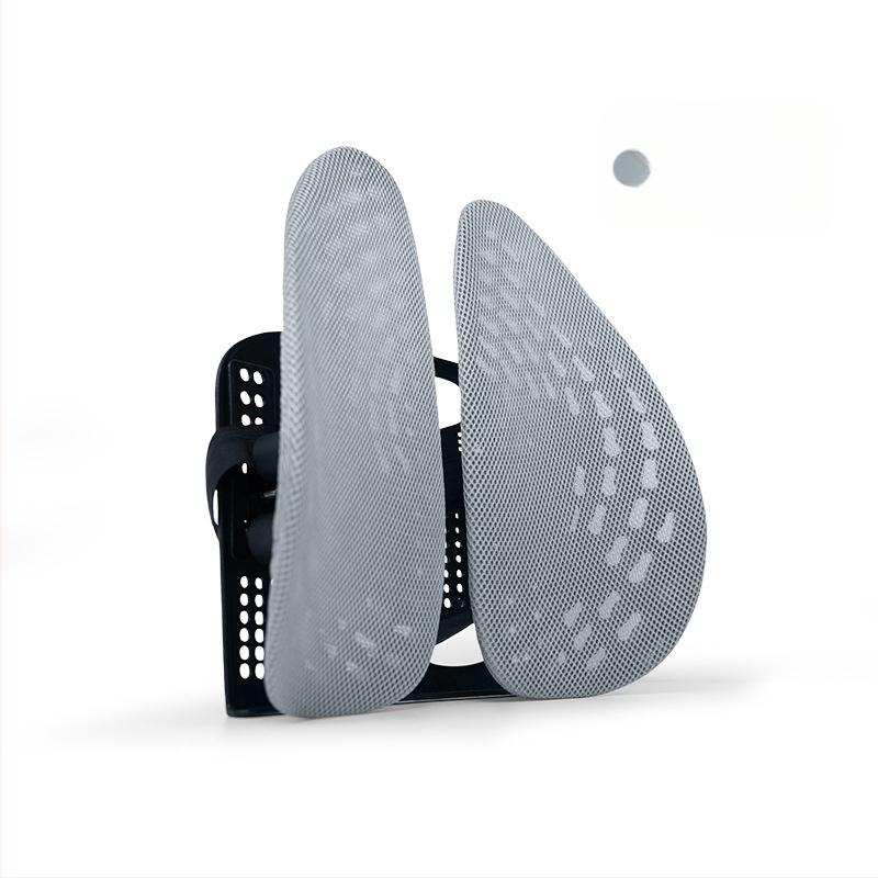 Ergonomický bedrový vankúš pre kancelársku stoličku – dýchajúca polyesterová tkanina, výplň z polyesterových vlákien, rám z polypropylénu, univerzálna kompatibilita, potlač loga