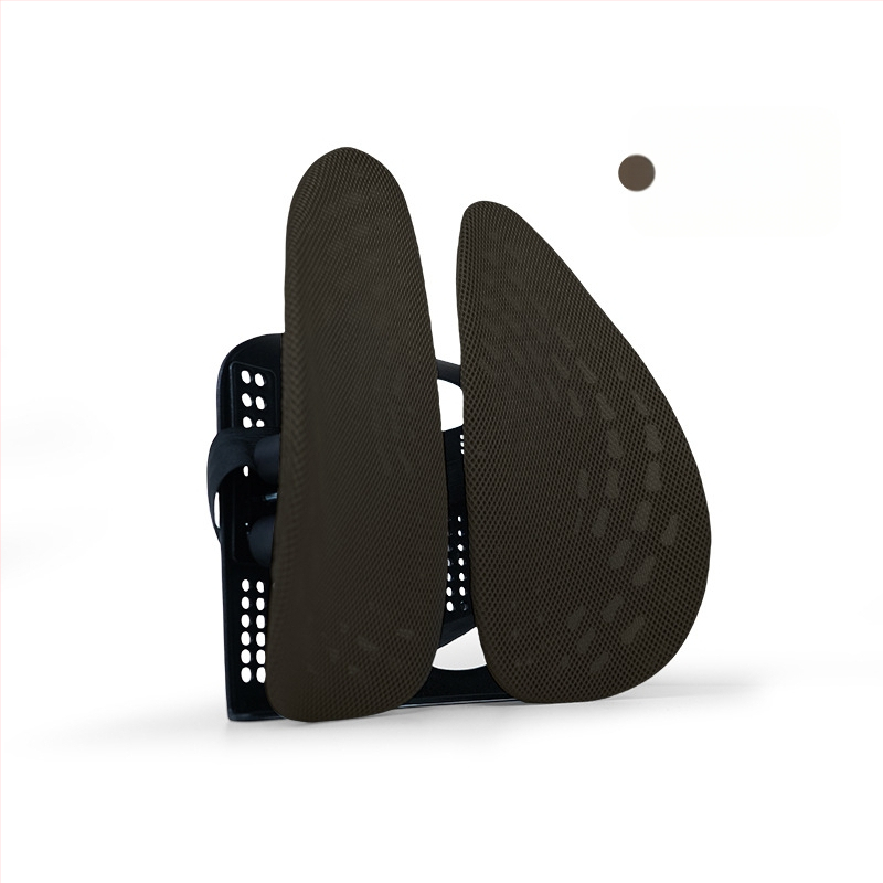 Ergonomický bedrový vankúš pre kancelársku stoličku – dýchajúca polyesterová tkanina, výplň z polyesterových vlákien, rám z polypropylénu, univerzálna kompatibilita, potlač loga