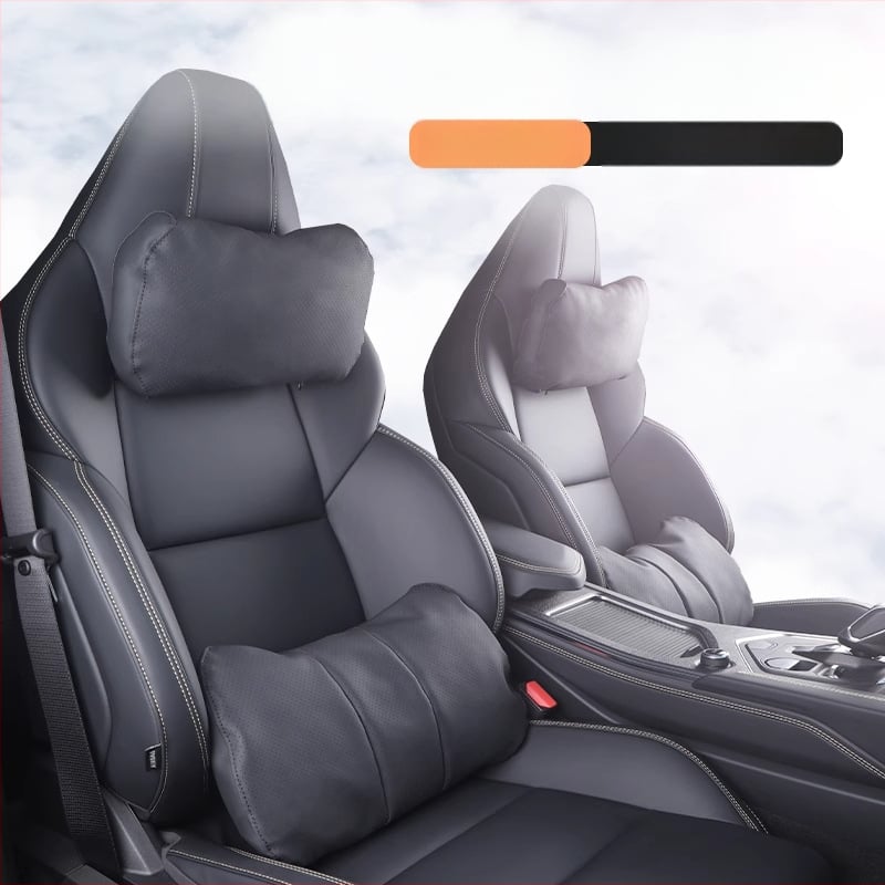 Universāls automašīnas galvas un kakla spilvens ar jostas atbalstu sporta sēdekļiem, saderīgs ar 25 modeļiem 01, visu sezonu, pielāgojams