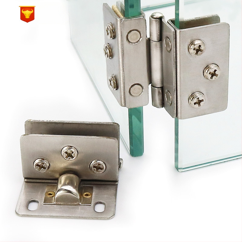 Pánt z nehrdzavejúcej ocele pre sklo – montáž bez vŕtania; vhodný pre vitríny, vinotéky, okná a ďalšie sklenené dvere; model ST500201; rozsah uchytenia 5–10 mm; povrch drôtový