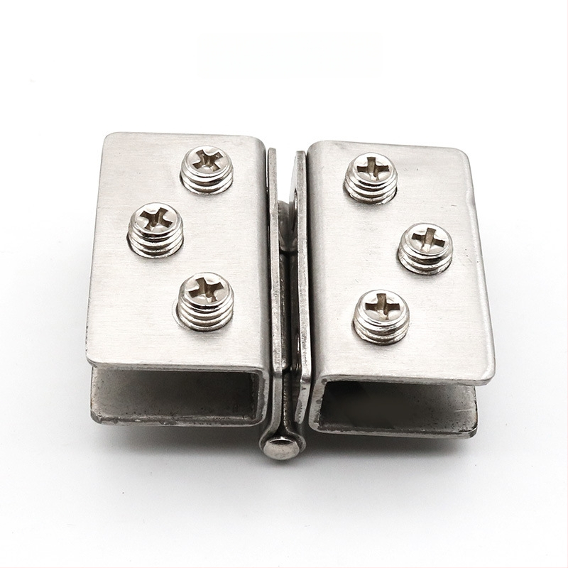 Pánt z nehrdzavejúcej ocele pre sklo – montáž bez vŕtania; vhodný pre vitríny, vinotéky, okná a ďalšie sklenené dvere; model ST500201; rozsah uchytenia 5–10 mm; povrch drôtový