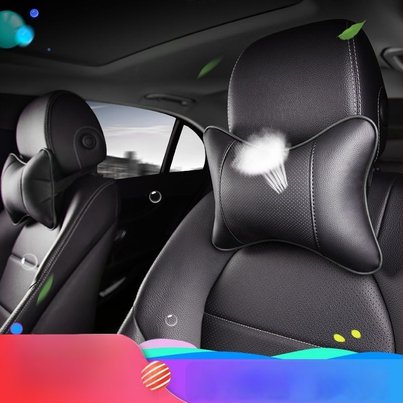 Automašīnas galvas balsta spilvens ar ārējo dabīgu šķiedru apdari, vilnas pildījums, saderīgs ar BYD, karikatūras stils, vasaras lietošanai