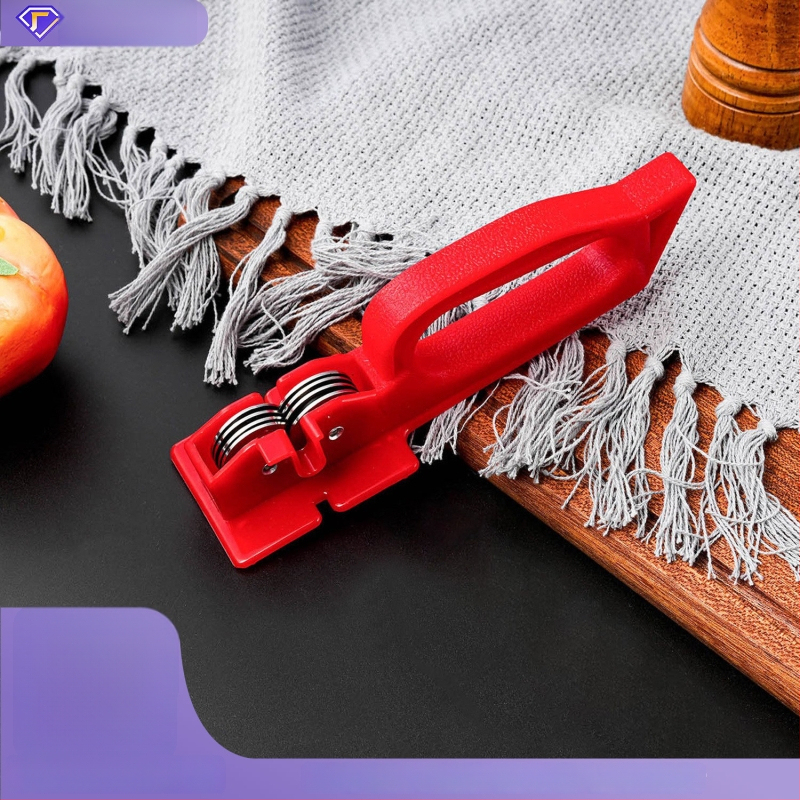 Brúska na nože z nerezovej ocele, plastové držadlo, dizajn s rozšíreným základom, kuchynský nástroj na ostrenie