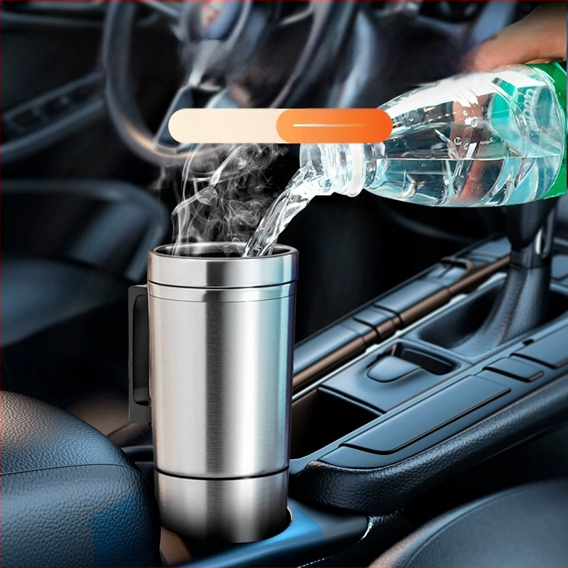 Automobilový ohrievač vody na pohár, nerezová oceľ, 70W, možnosť loga