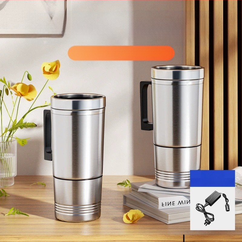 Automobilový ohrievač vody na pohár, nerezová oceľ, 70W, možnosť loga