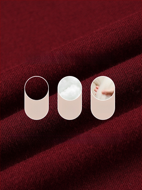 Kootud ühevärviline pikkade varrukatega T-särk stand-up kraega, kitsas lõige