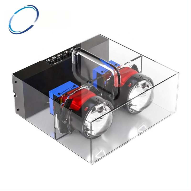 Дисплей кутия/стойка за автомобилни LED фарове, PC материал, 12V, LED източник на светлина, живот на светлината 10000 ч