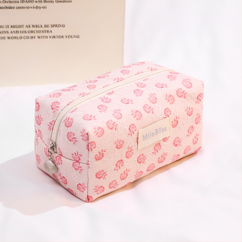 Make-up taška s veľkou kapacitou, skladacia, kvetinový vzor, mestský minimalistický štýl