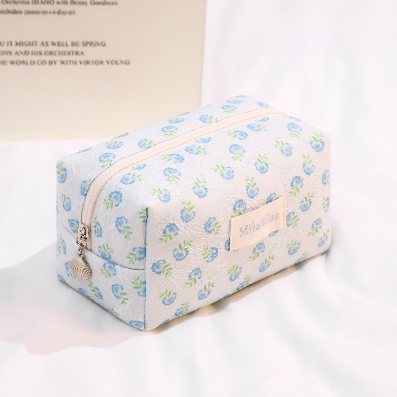Make-up taška s veľkou kapacitou, skladacia, kvetinový vzor, mestský minimalistický štýl