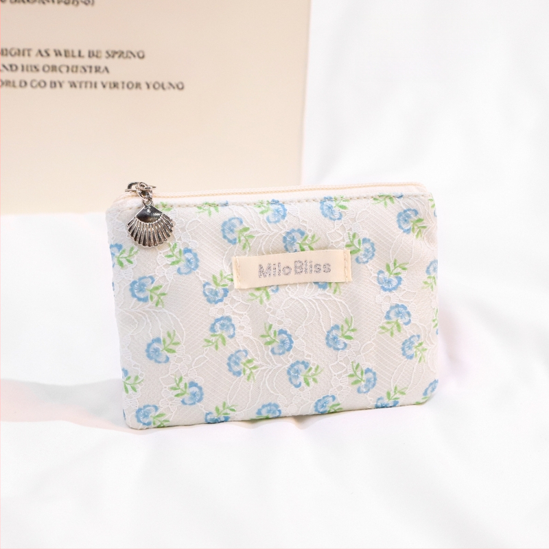 Make-up taška s veľkou kapacitou, skladacia, kvetinový vzor, mestský minimalistický štýl