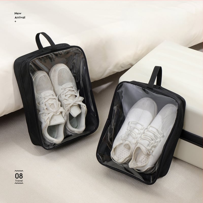 Priehľadná taška na skladovanie topánok, Oxford/ PVC, moderný minimalistický štýl, značka weekeight, 100 kusov v krabici