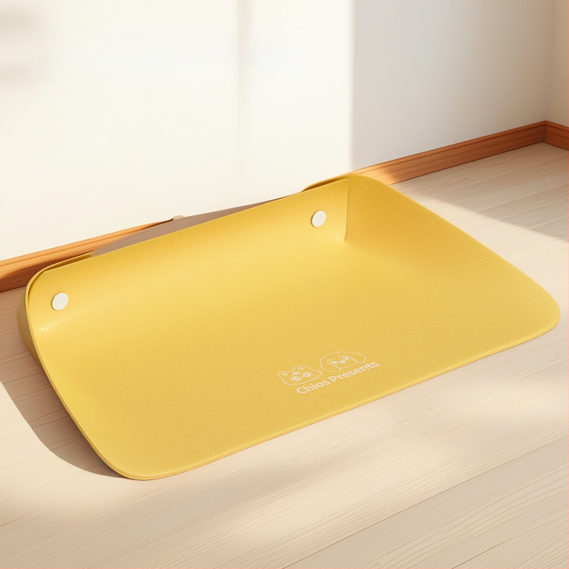 Nahktoidumat kassidele — veekindel libisemisvastane toidumat, pool-sulgunud disain, mudel DZ, Hengwei