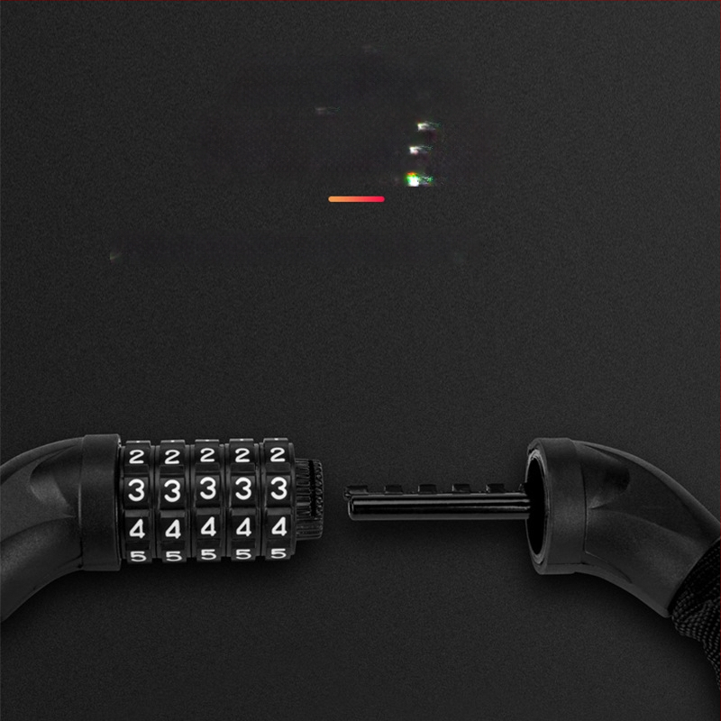 Viisnumbriline parooliga ahelaluk, segatud terasest, 500 g, sobib jalgrattale, elektrisõidukile ja motorrattale