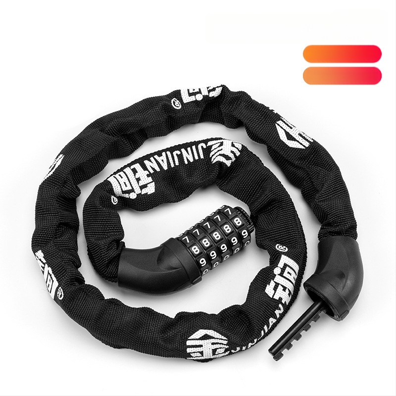 Viisnumbriline parooliga ahelaluk, segatud terasest, 500 g, sobib jalgrattale, elektrisõidukile ja motorrattale