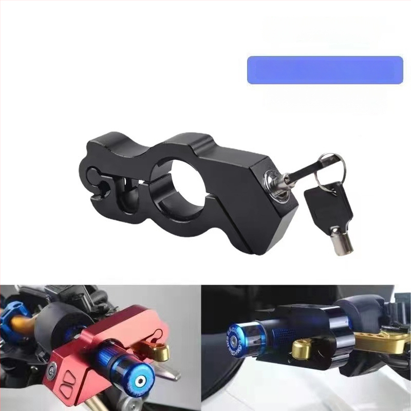 Hliníkový zámok na riadidlá bicykla - prenosný anti‑krádežný zámok pre elektrické bicykle, elektrické koloběžky a motocykle - Hmotnosť 395 g