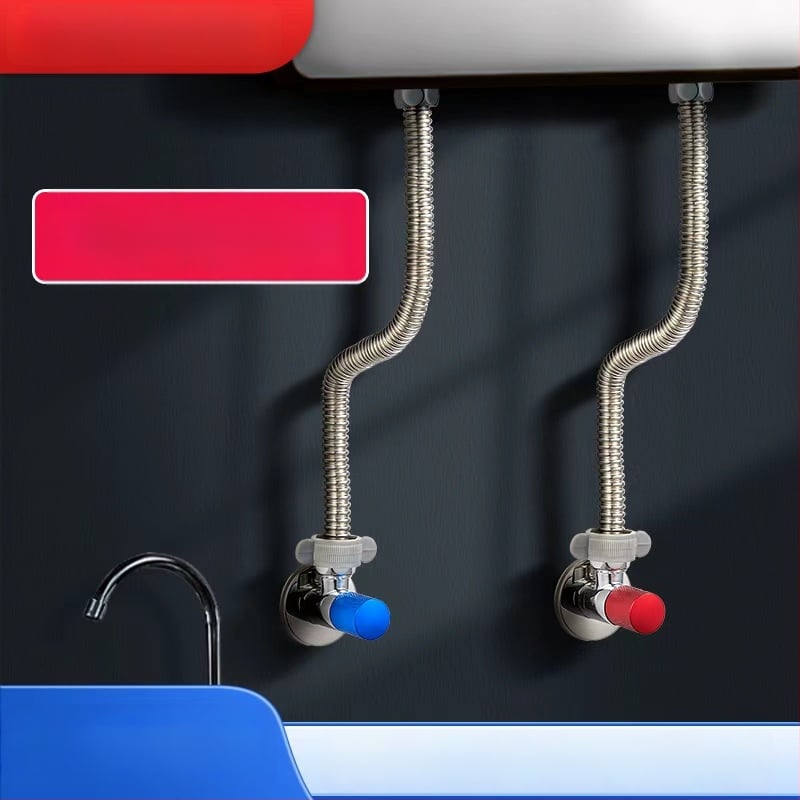 304 nerezová oceľová gofrovaná hadica pre ohrievač vody a toaletu – vstup/výstup, horúca a studená voda, závitové pripojenie, 0–95°C, 1,5 MPa