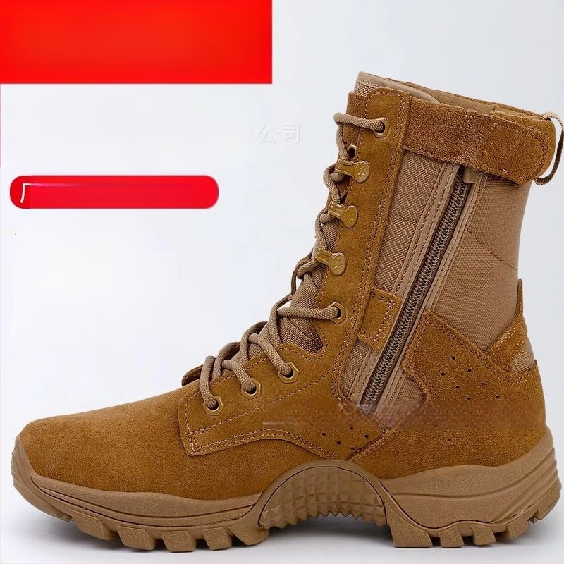 Тактически ботуши за бой и тренировки със страничен цип — ZX Top Layer; водоустойчив велур + нейлон; вътрешен цип YKK; Унисекс; за бягане, походи и бойни изкуства/самозащита