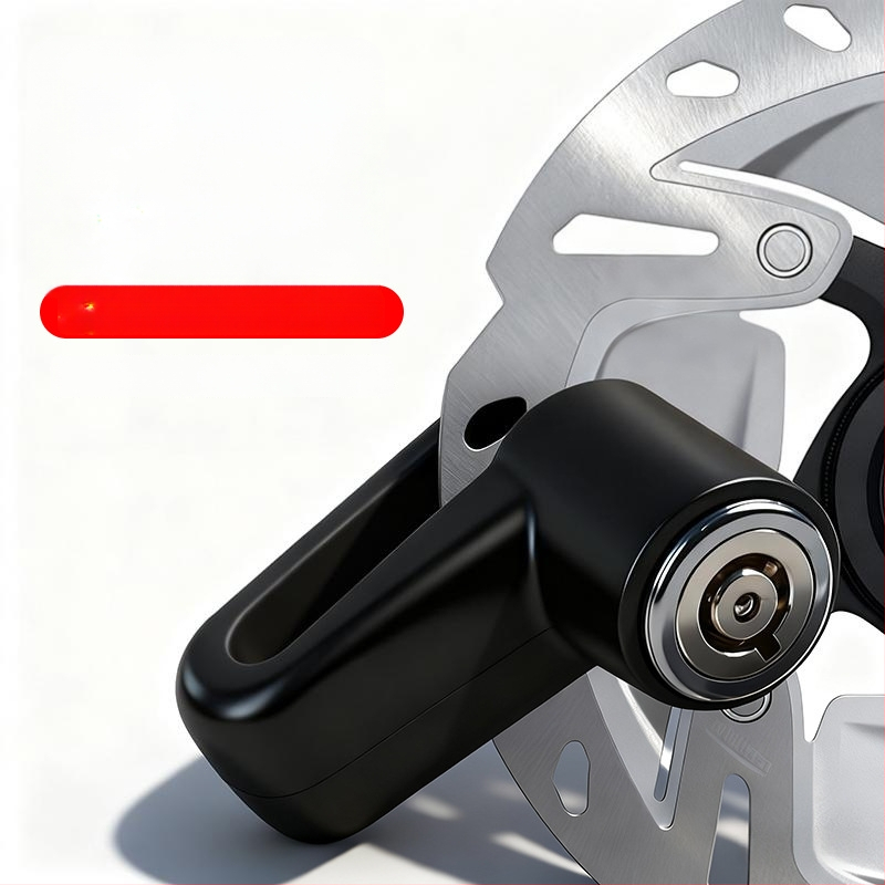 Mini zámok na kotúčovú brzdu z hliníkového zliatiny, pre motocykel/e-bike/bicykel – ochrana proti krádeži, antikorózny, proti vypáčeniu, 80 g