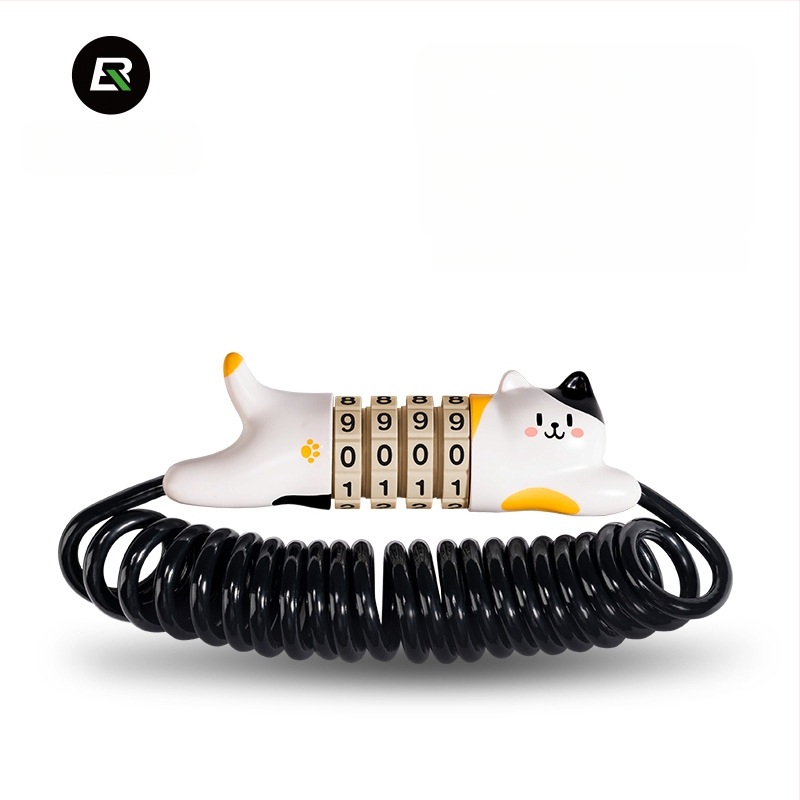 ROCKBROS parooliga lukk jalgratastele, mootorratastele ja kiivritele — kaasaskantav turvasulg, mille kabel on tsingi sulam/ABS/PVC kattega terastraadiga