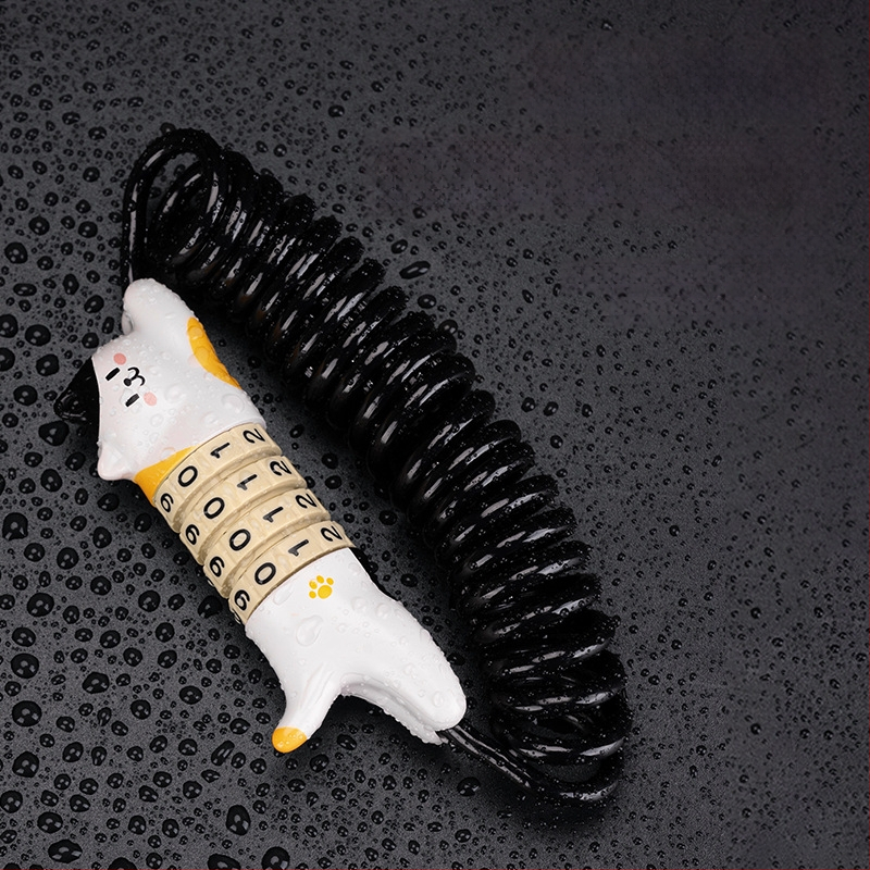 ROCKBROS parooliga lukk jalgratastele, mootorratastele ja kiivritele — kaasaskantav turvasulg, mille kabel on tsingi sulam/ABS/PVC kattega terastraadiga