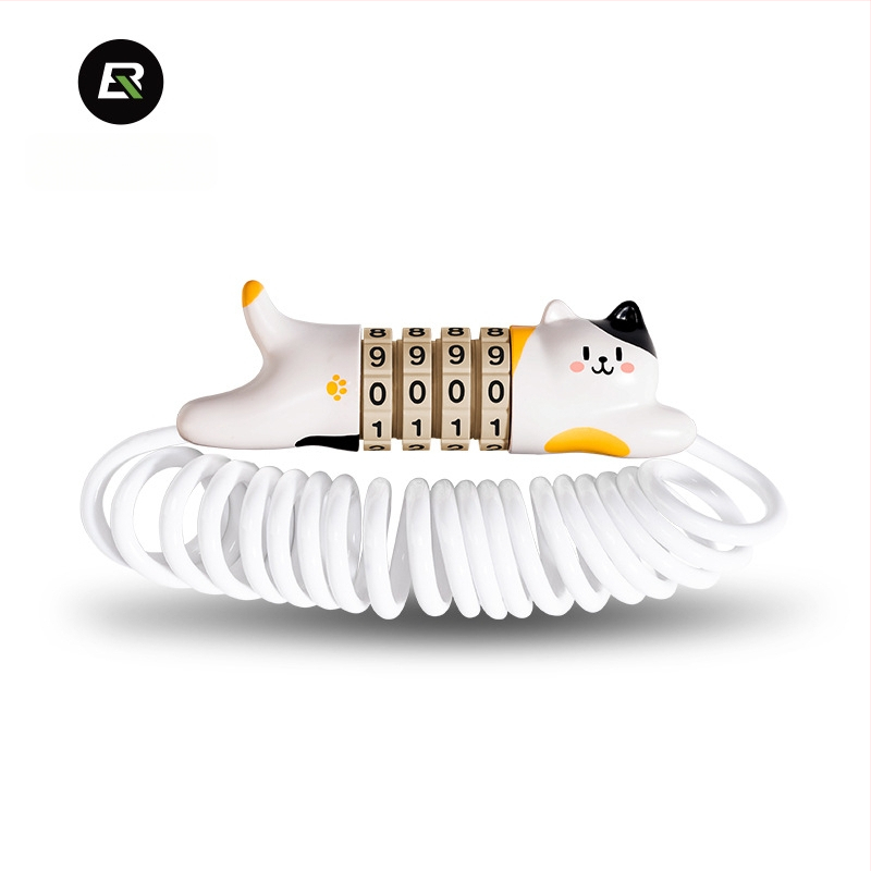 ROCKBROS parooliga lukk jalgratastele, mootorratastele ja kiivritele — kaasaskantav turvasulg, mille kabel on tsingi sulam/ABS/PVC kattega terastraadiga