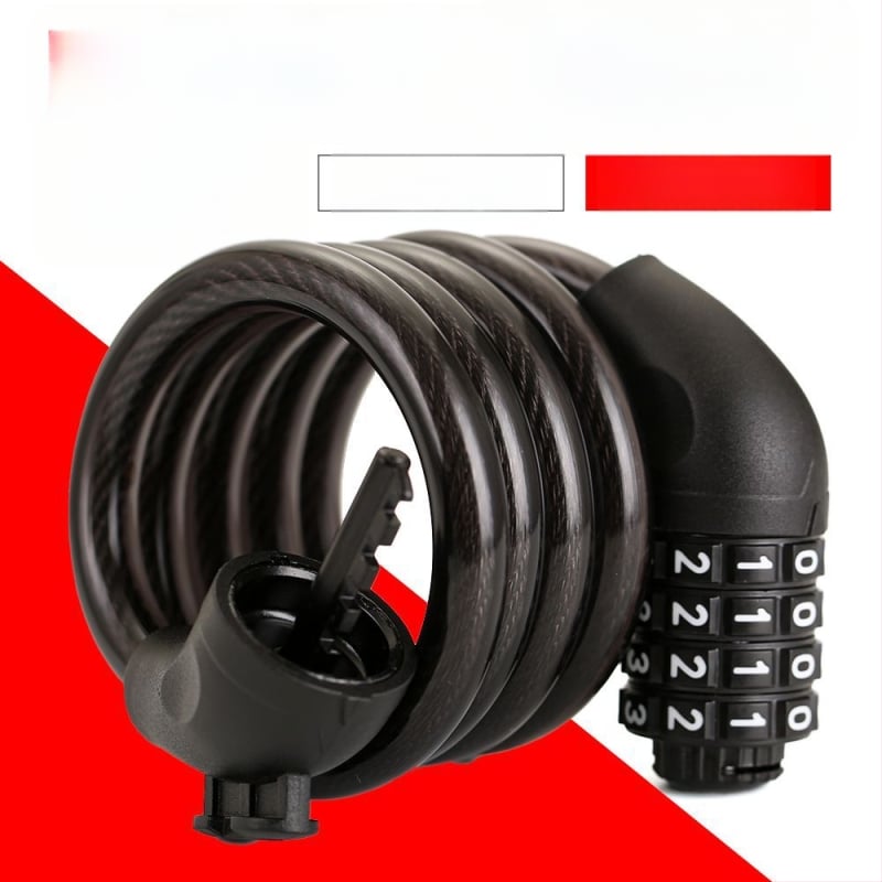 Slaptažodžio užraktas dviraciui su lydinio grandinine kabeliu – nešiojamas, skirtas dviračiams, elektriniams dviračiams, motociklams ir kalnų dviračiams