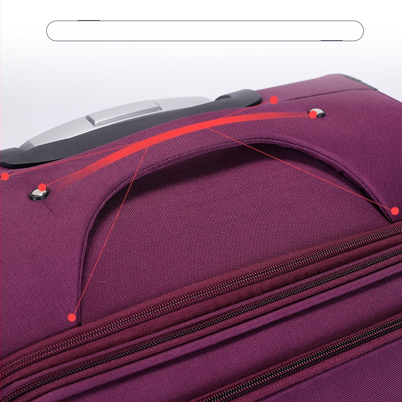 Oxford auduma ceļojumu koferis ar rāvējslēdzēja aizvērumu, universālie riteņi, zādzību aizsardzība, modelis 906#