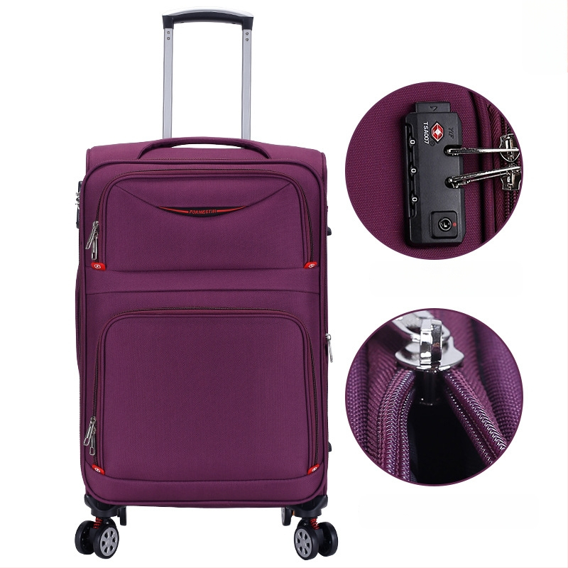 Oxford auduma ceļojumu koferis ar rāvējslēdzēja aizvērumu, universālie riteņi, zādzību aizsardzība, modelis 906#