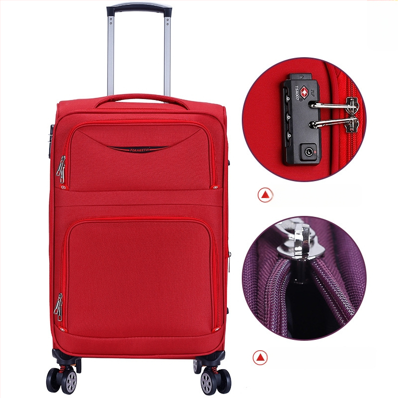 Oxford auduma ceļojumu koferis ar rāvējslēdzēja aizvērumu, universālie riteņi, zādzību aizsardzība, modelis 906#