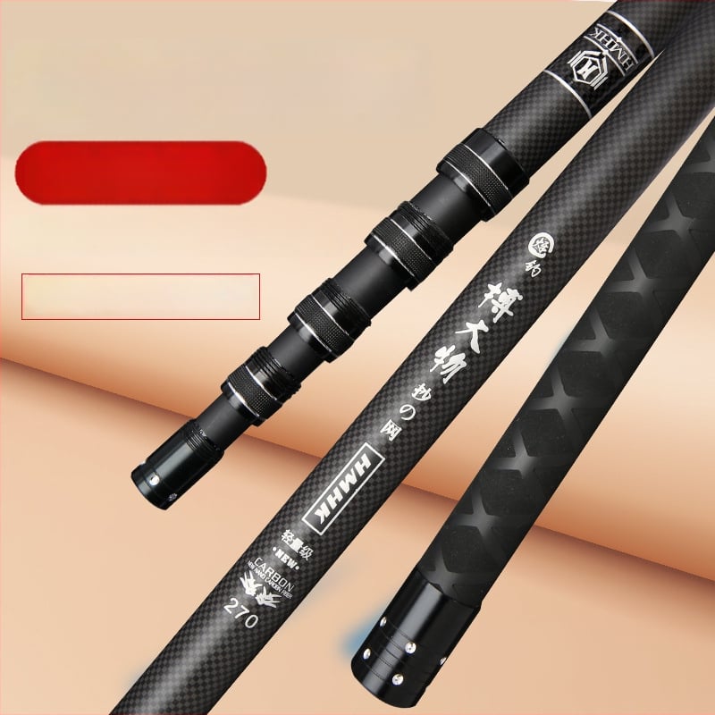 Karbonová rybárska palica, 5-článkový teleskopický prút, hmotnosť 50