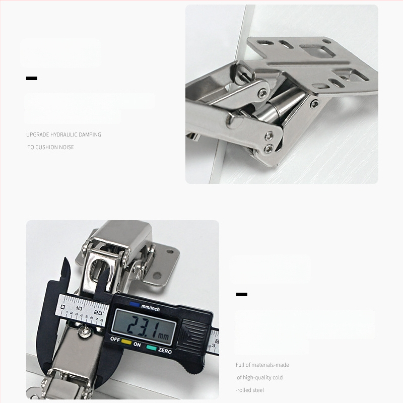Skriňový dverový pánt – hydraulické tlmenie, bez otvorov, za studena valcovaná oceľ, niklované, model A1