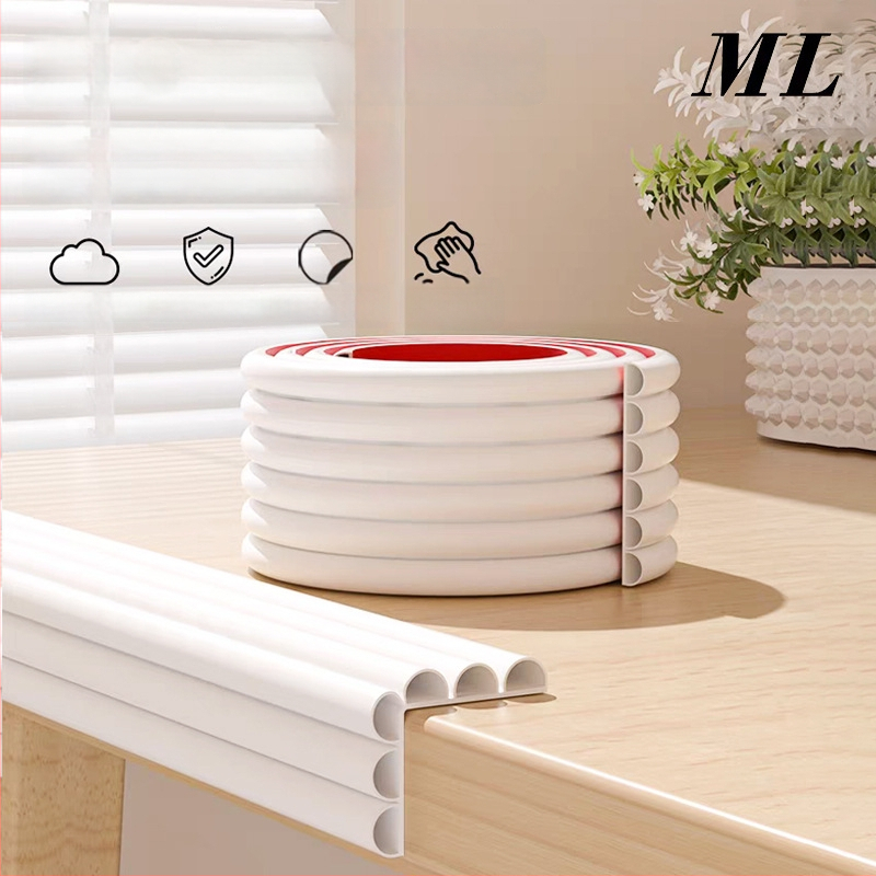 Prázdna PVC ochranná lišta na okraj stola, samolepiaca, 200 súprav