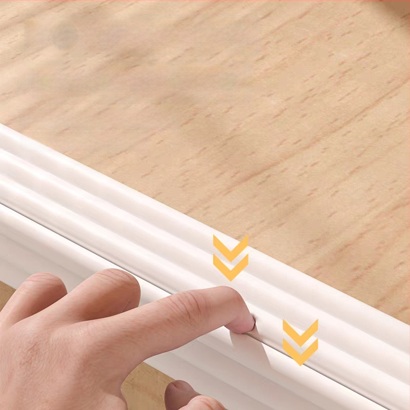 Prázdna PVC ochranná lišta na okraj stola, samolepiaca, 200 súprav