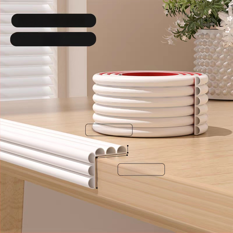 Prázdna PVC ochranná lišta na okraj stola, samolepiaca, 200 súprav