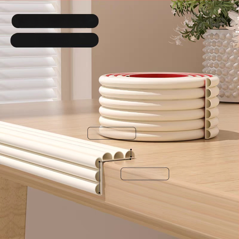 Prázdna PVC ochranná lišta na okraj stola, samolepiaca, 200 súprav