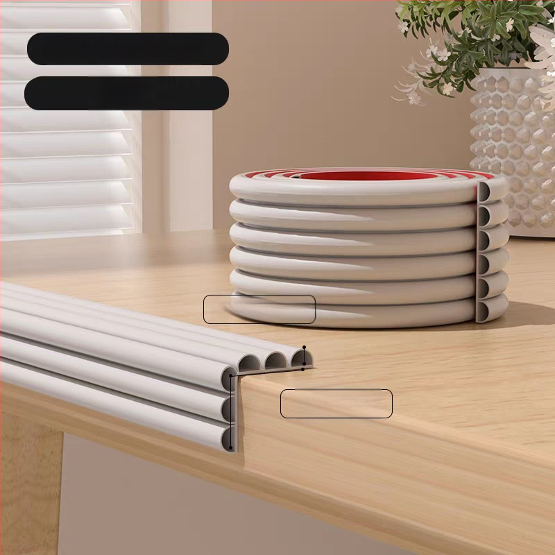 Prázdna PVC ochranná lišta na okraj stola, samolepiaca, 200 súprav