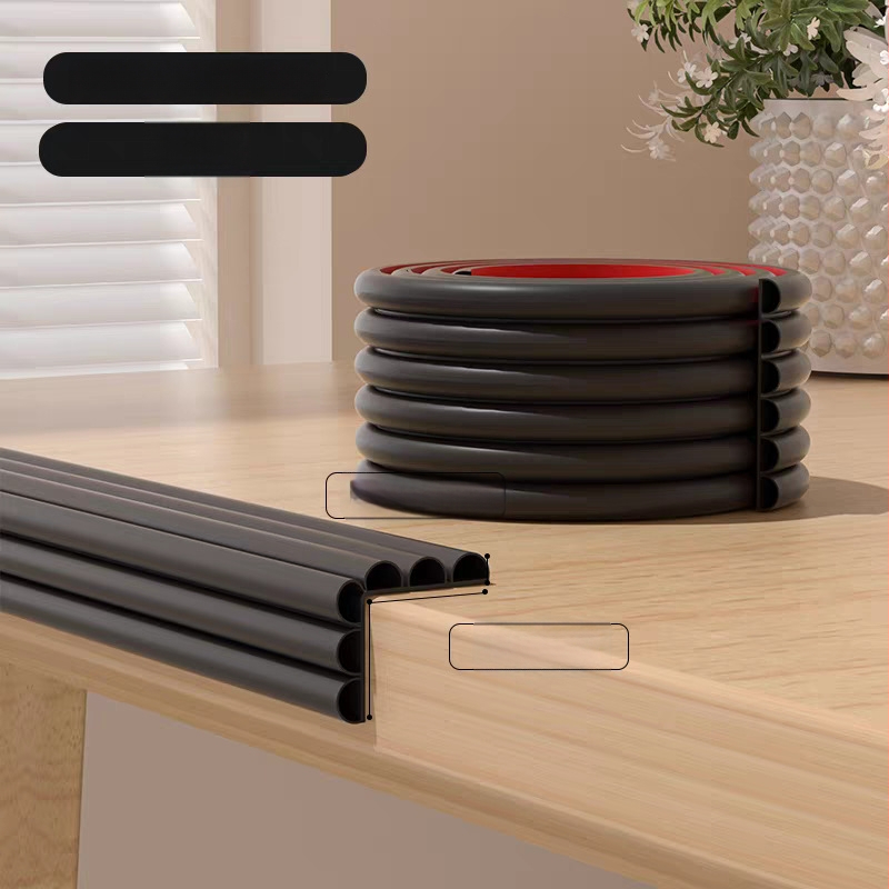 Prázdna PVC ochranná lišta na okraj stola, samolepiaca, 200 súprav