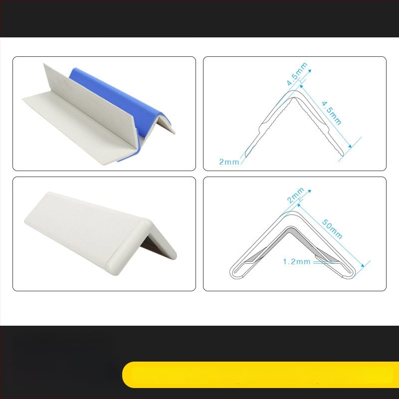 PVC plastový tuhý rohový ochranný profil pre steny, vhodný do domov, nemocníc a škôl