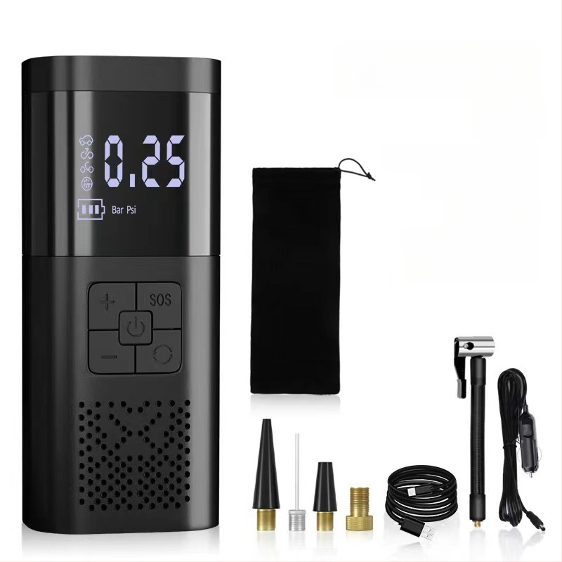 Auto núdzový štartér s vstavanou pumpou na vzduch, 220W, dvojvalcový kompresor, prietok vzduchu 30 L/min, digitálny displej, USB napájanie