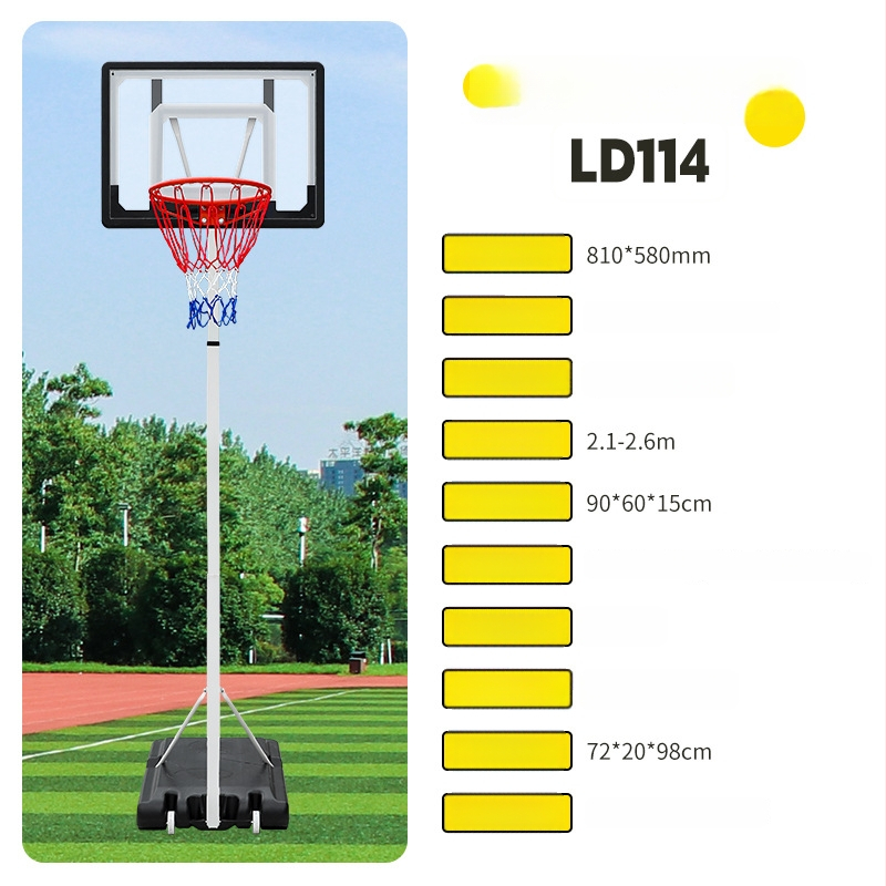 Prenosný vonkajší basketbalový kôš s nastaviteľnou výškou — oceľová konštrukcia, 17 kg, značka Witess/Eyemaker