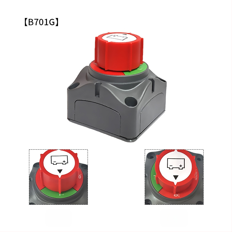 Šesťuholníkový mosadzový batériový terminál s vypínačom napájania a integrovaným spínačom pre úpravy auta, modely: B701G, B701S, B71001, B71002, B71003