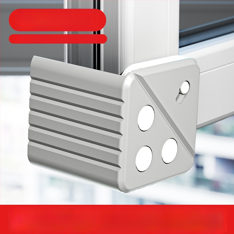 Hlinírový ochranný roh okna s plným krytím, proti kolízii, pre vnútorné otváranie okien, súprava ochrany dverí a okien, so dvomi magnetmi