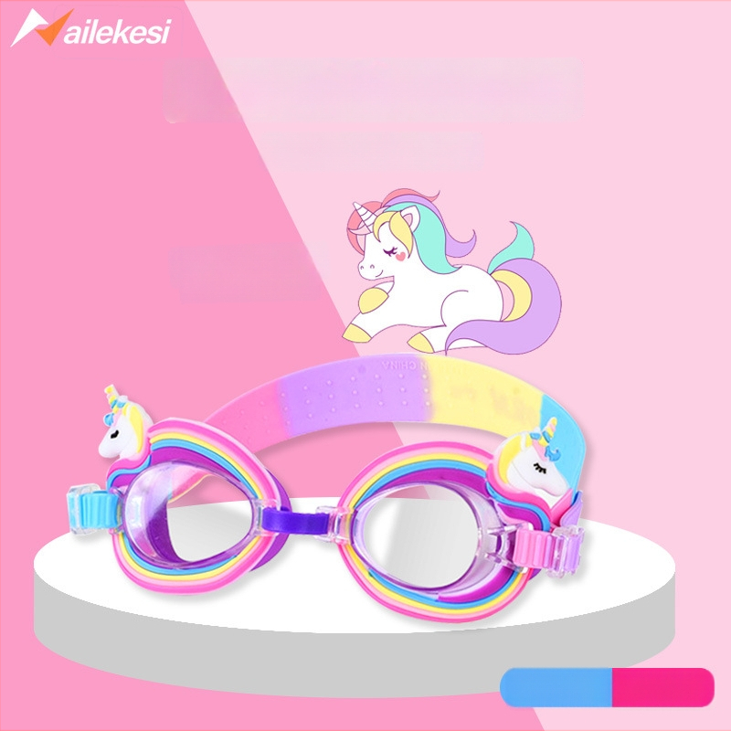 Detské plavecké okuliare - vodotesné, proti zahmlievaniu, HD šošovky, pre 3-ročné deti