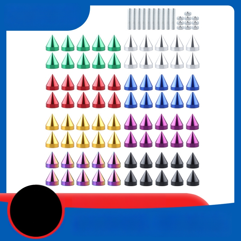 Šróky do rámu poznávacej značky, zliatina hliníka, špičatá hlava, sada 10 ks