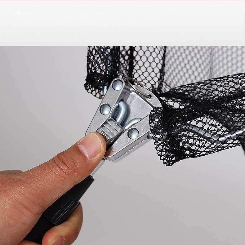 Nylonová trojuholníková skladacia sieť na rybolov, teleskopická, prenosná