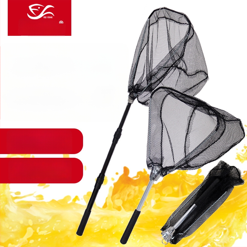 Nylonová trojuholníková skladacia sieť na rybolov, teleskopická, prenosná