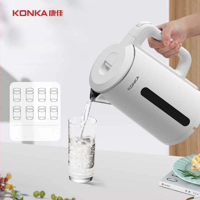 Elektrický rýchlovarný hrniec 1.8L, nerezová oceľ, spodné vykurovanie, 1500–2000W, automatické vypnutie