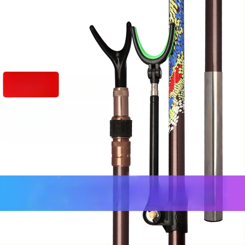 Karbonový držiak na rybársku palicu s teleskopickým stojanom – 2 segmenty, nastaviteľný, hmotnosť 80